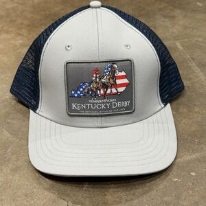 Men's Vineyard Vines Steel Kentucky Derby 147 Horse Patch Trucker Snapback Hat